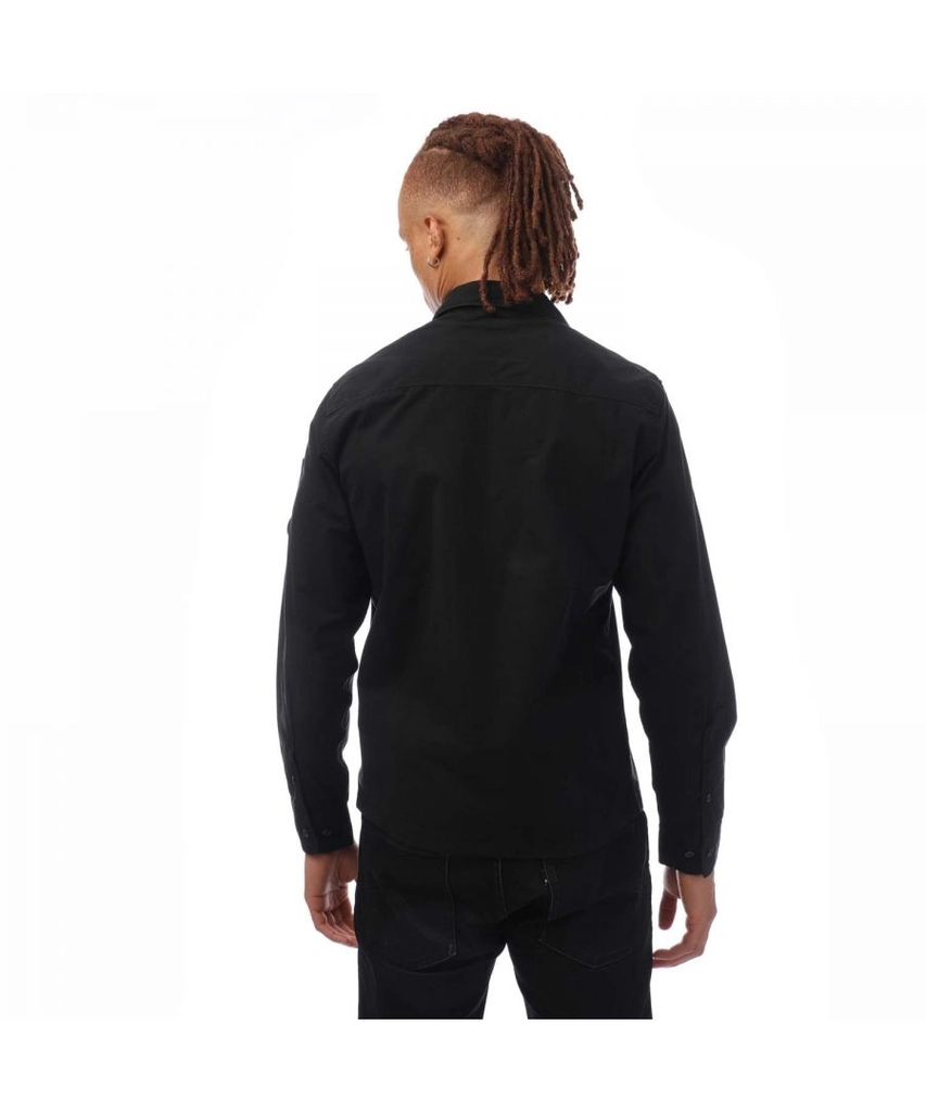 CP Company Mens Organic Gabardine Zip Overshirt in Black Cotton - Size 3XL